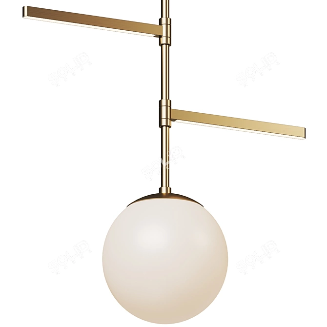 Sculptural LED Pendant Light: Archer 3D model image 2