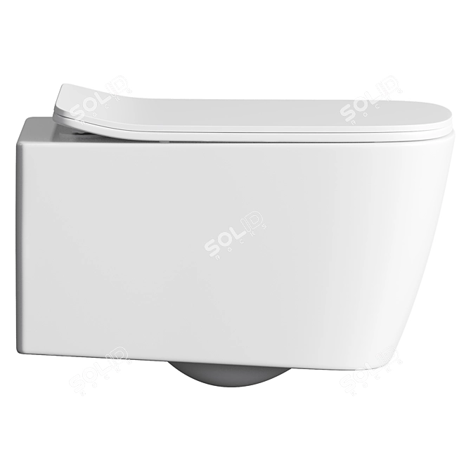 Italian ArtCeram A16 White Toilet 3D model image 5