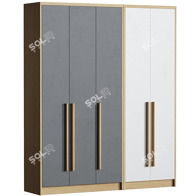 Modern Melamine 3D Model Kit 3D model image 1