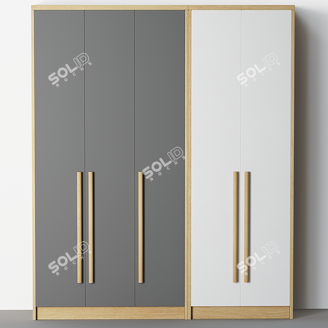 Modern Melamine 3D Model Kit 3D model image 2