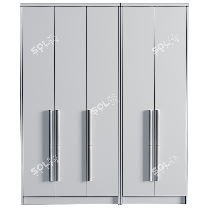 Modern Melamine 3D Model Kit 3D model image 3