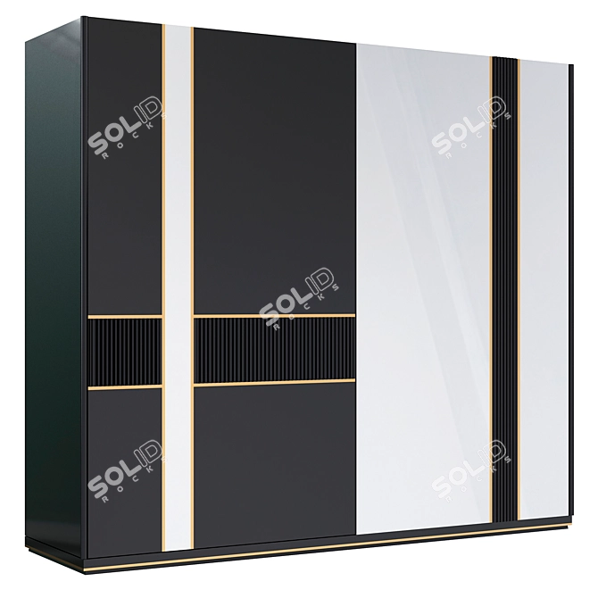 Modern Sliding Wardrobe | Modalife 3D model image 1