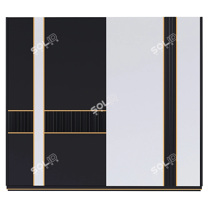 Modern Sliding Wardrobe | Modalife 3D model image 2