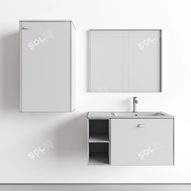 Duravit Bathroom Furniture Set 3D model image 4