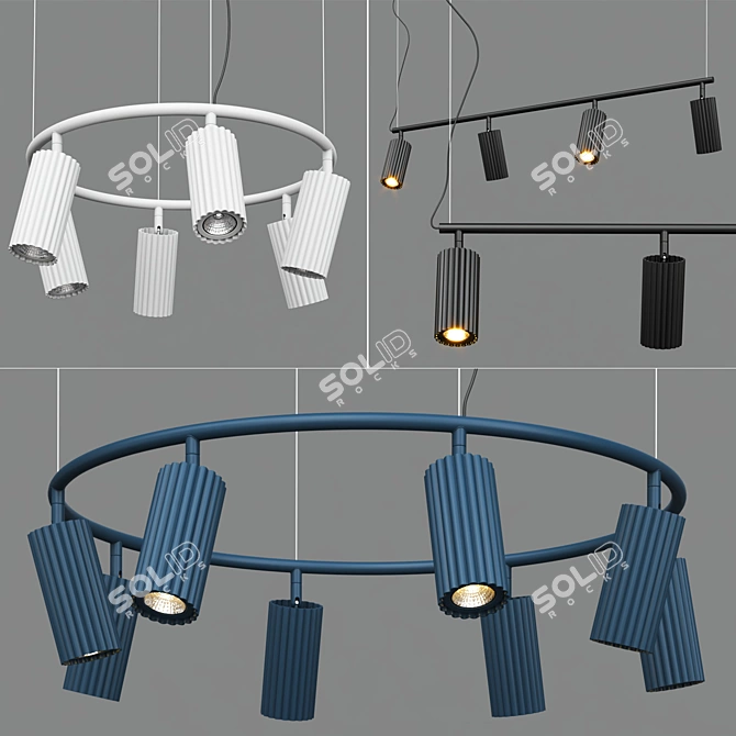 Elegant Maisy Collection Lamps 3D model image 1