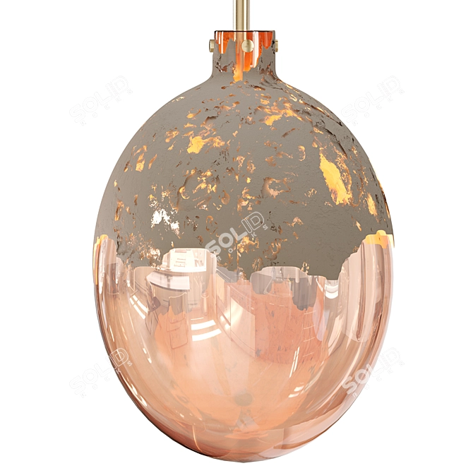 Sophisticated Lunar Glow Pendant 3D model image 3