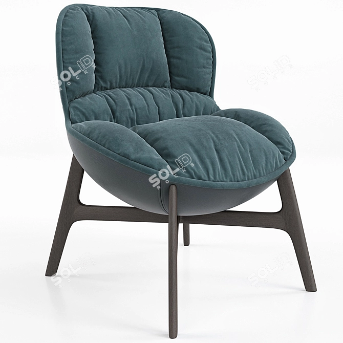 Realistic Softy Armchair 3D Model 3D model image 2