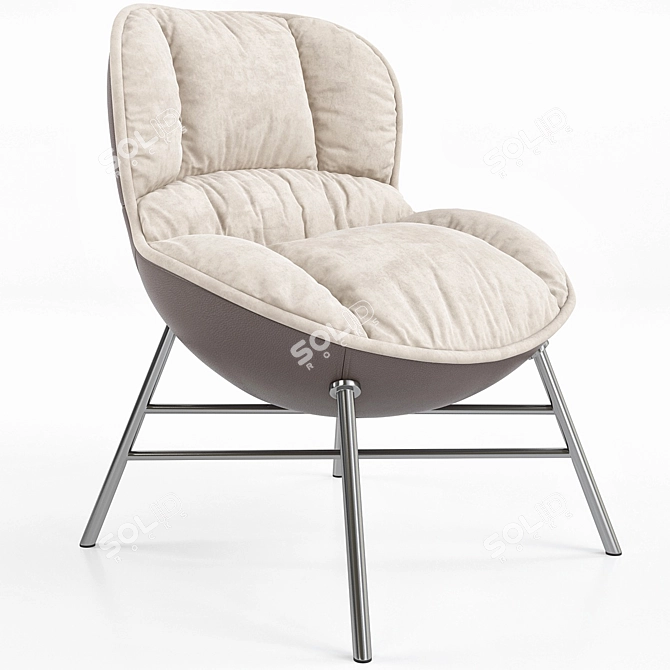 Realistic Softy Armchair 3D Model 3D model image 3