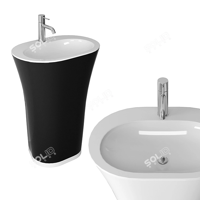 NS Bath NSF-63420 Floor Standing Sink 3D model image 2