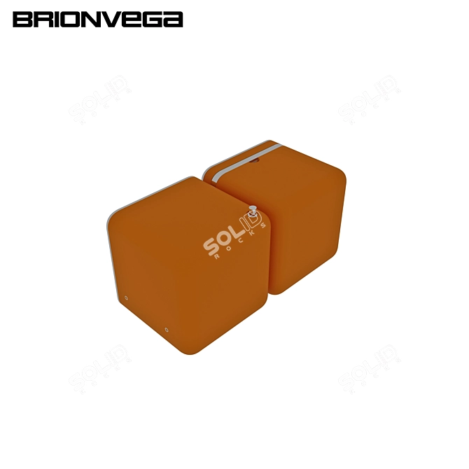 Retro Modern Brionvega Radio 3D model image 2
