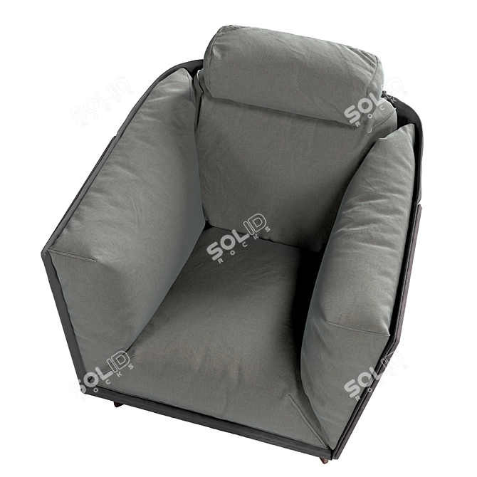 Heit Swivel Armchair: Ultimate Comfort 3D model image 4