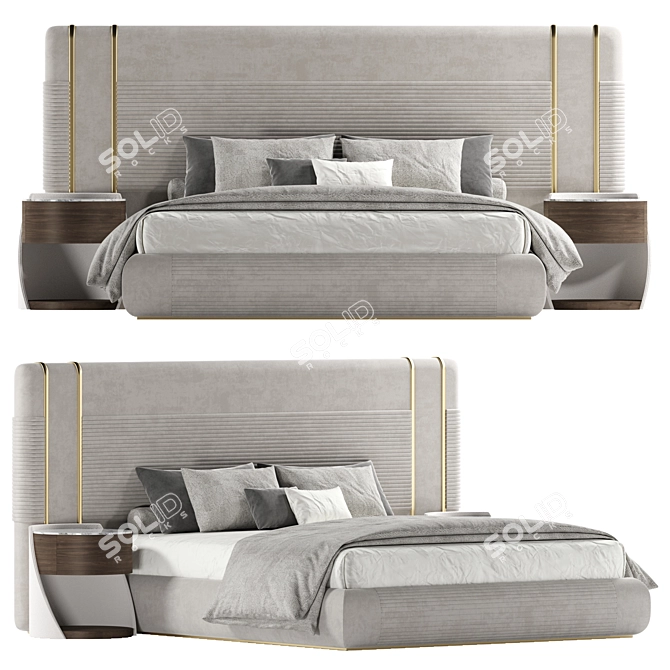 Modern Capital Collection Frey Bed 3D model image 1