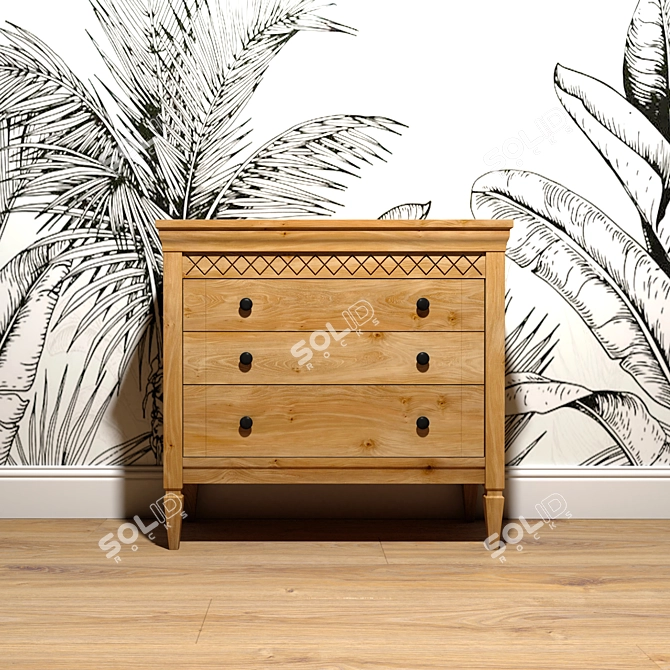  Nordica 6-Drawer Chest 3D model image 1