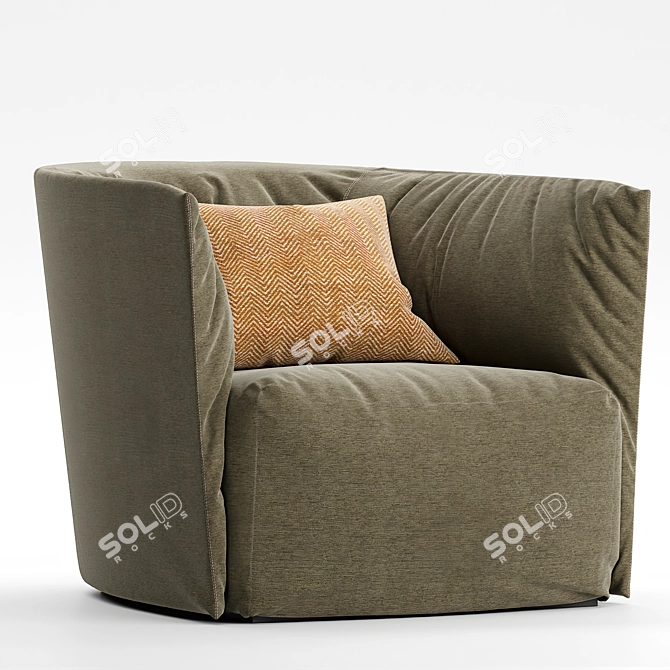 Poliform Santa Monica Armchair 3D model image 2