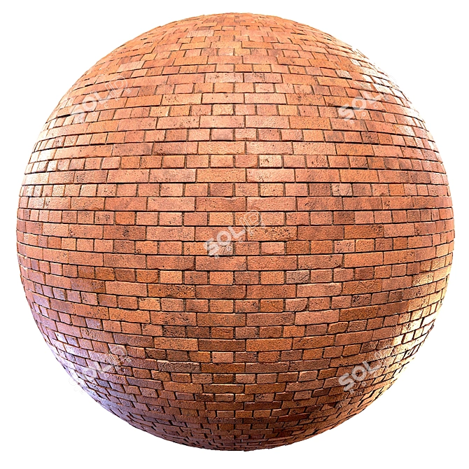 Seamless Brick PBR Material -Textures 3D model image 1