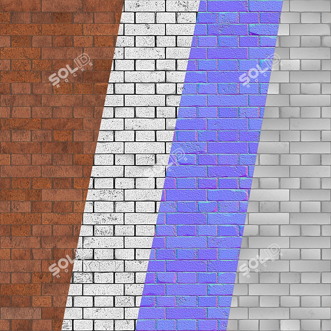 Seamless Brick PBR Material -Textures 3D model image 5