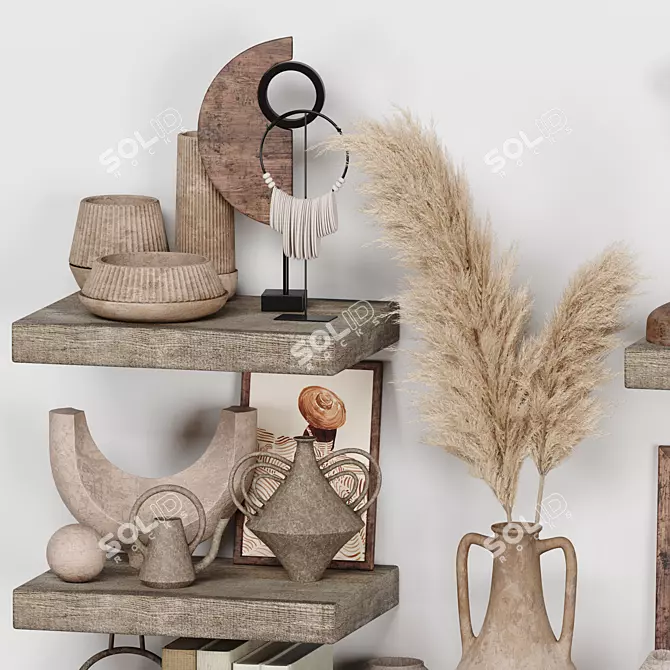 Rustic Style Decorative Set 3D 3D model image 4