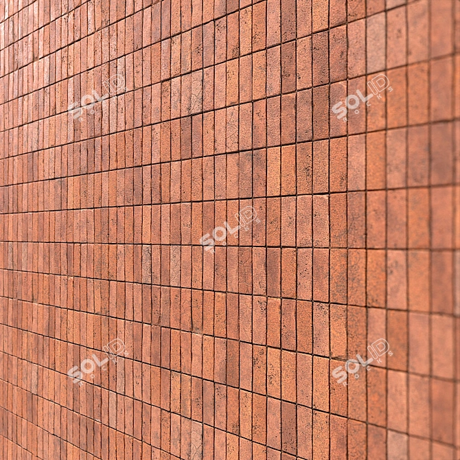 High Detail Seamless Brick Wall 3D model image 3