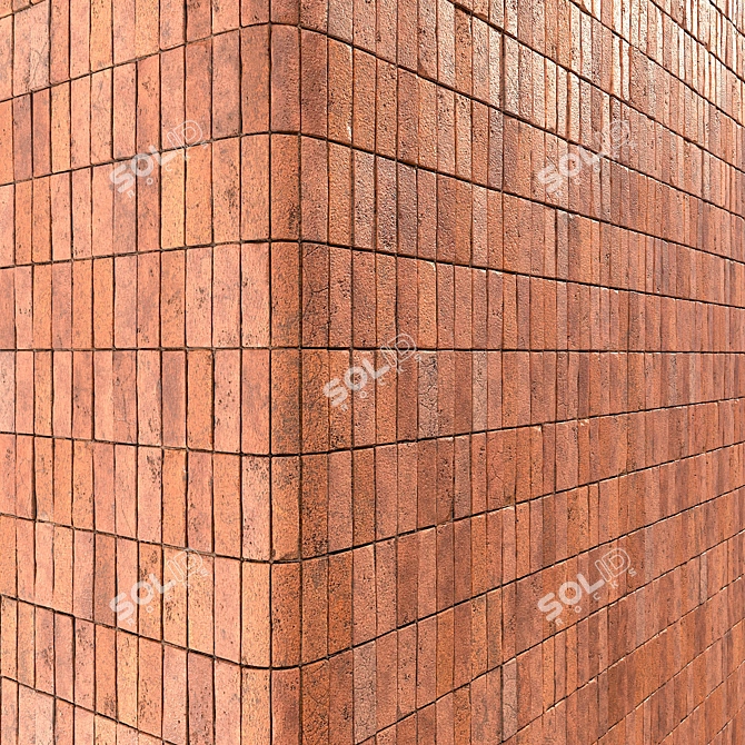 High Detail Seamless Brick Wall 3D model image 4