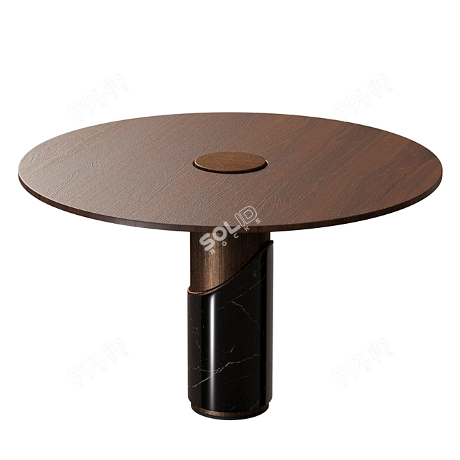 Sleek Breve II Dining Table 3D model image 4
