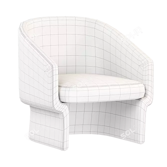 Minimalist Jaxsen Lounge Chair 3D model image 5