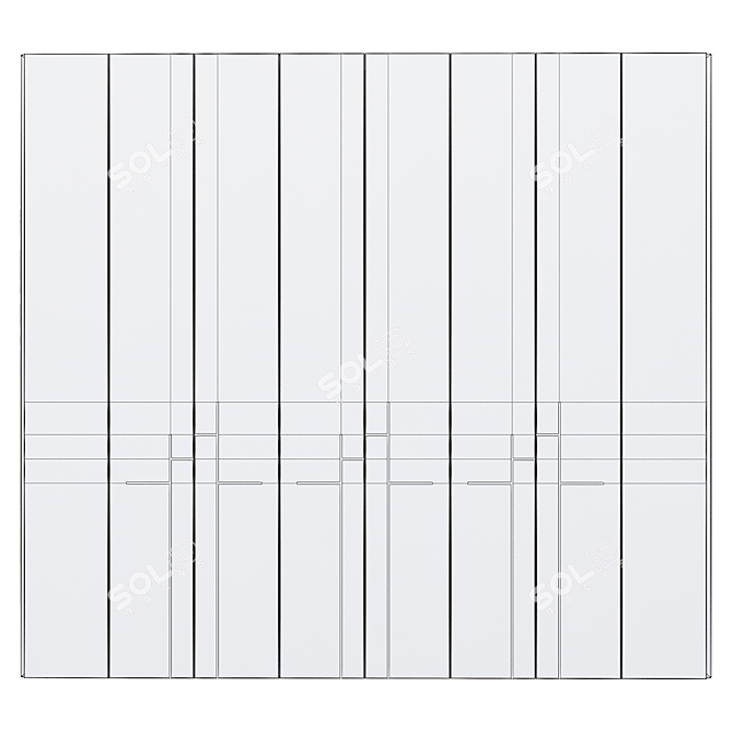 Fimes Battente Deco Wardrobe Unit 3D model image 3
