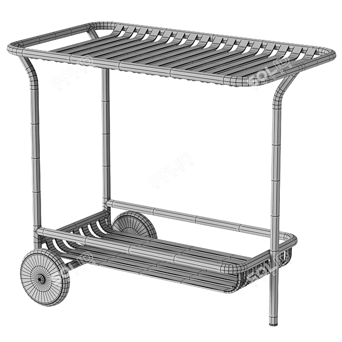 Week-end Garden Trolley Petite Friture 3D model image 5