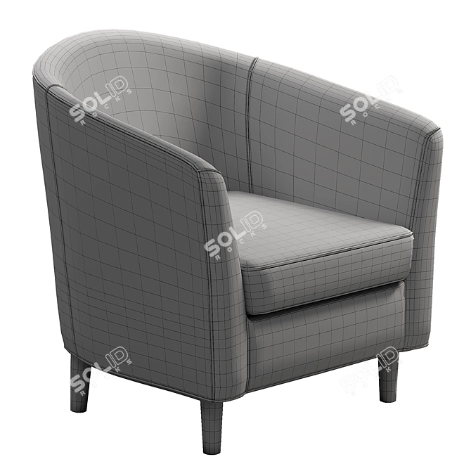 Modern Mila Armchair for Stylish Homes 3D model image 5