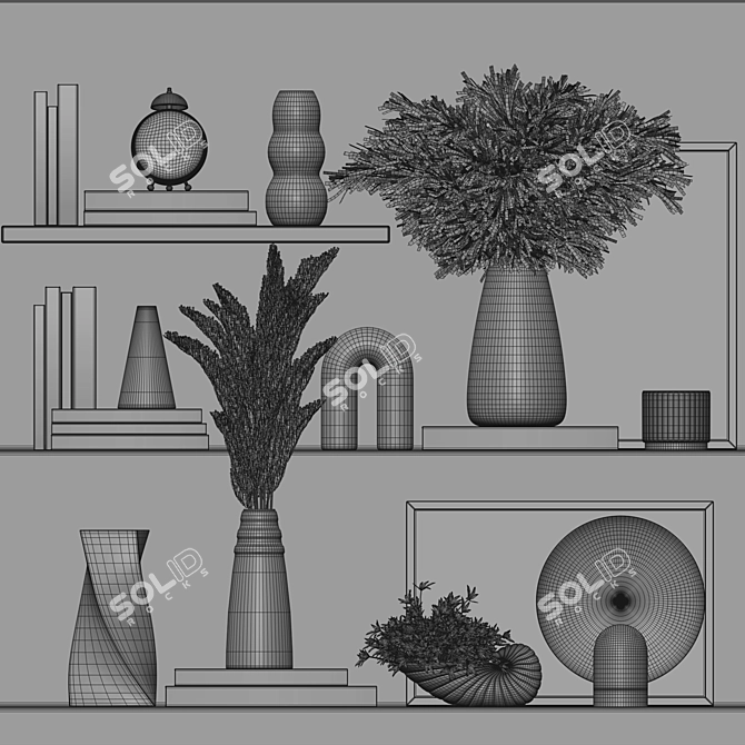 Elegant Decorative Set for Interiors 3D model image 7