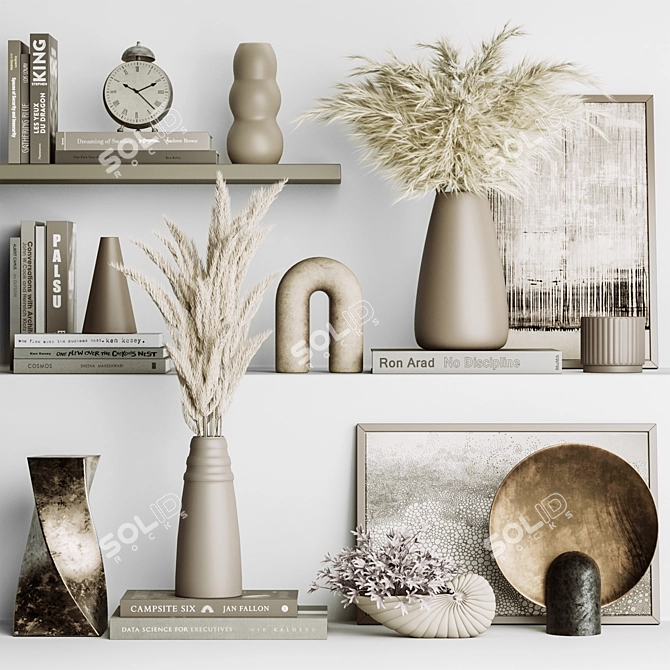 Elegant Decorative Set for Interiors 3D model image 8