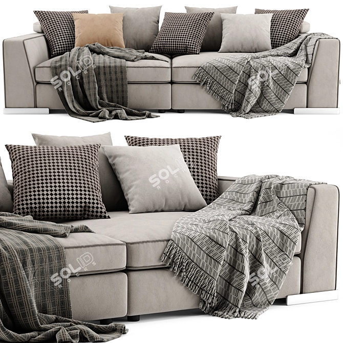 Flexform Armand 2-Seater Sofa, LUX 3D model image 2