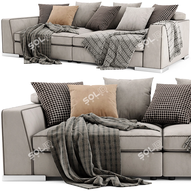 Flexform Armand 2-Seater Sofa, LUX 3D model image 3