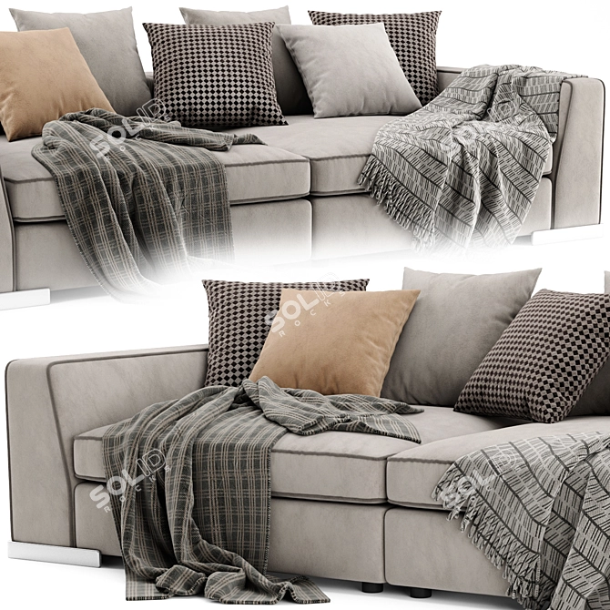 Flexform Armand 2-Seater Sofa, LUX 3D model image 4