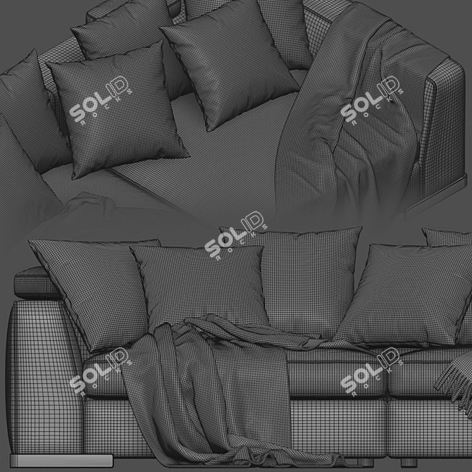 Flexform Armand 2-Seater Sofa, LUX 3D model image 5