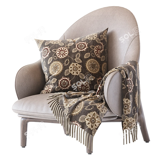 Handcrafted Mela Armchair 2013 Version 3D model image 4