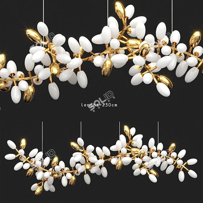 Grape Cluster Chandelier 230cm 3D model image 2