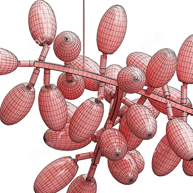 Grape Cluster Chandelier 230cm 3D model image 4