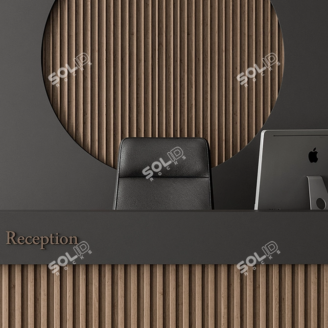 Office Set 313: Reception Desk 3D model image 2