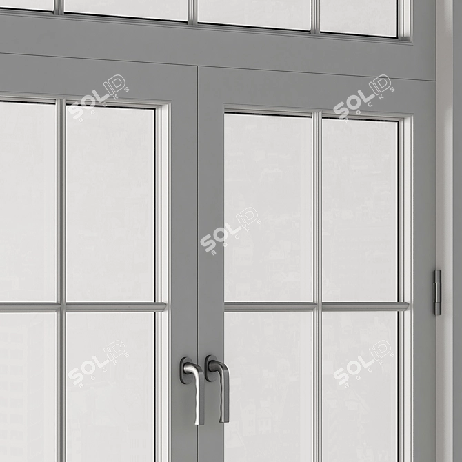  Modern White Window with Frame 3D model image 4