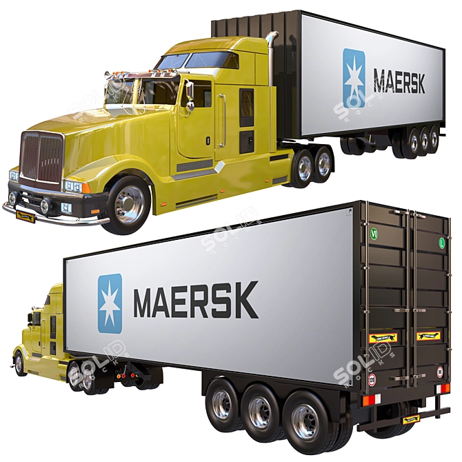 Corona Render Truck Model 2016 3D model image 1