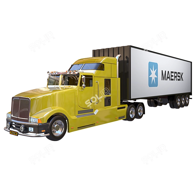 Corona Render Truck Model 2016 3D model image 2