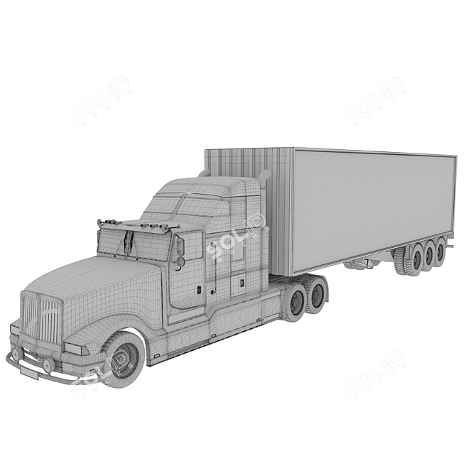 Corona Render Truck Model 2016 3D model image 7