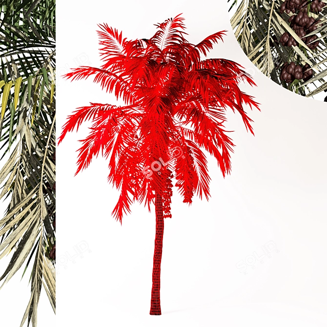 Forest Palm Tree Sculpture - 1150cm 3D model image 4