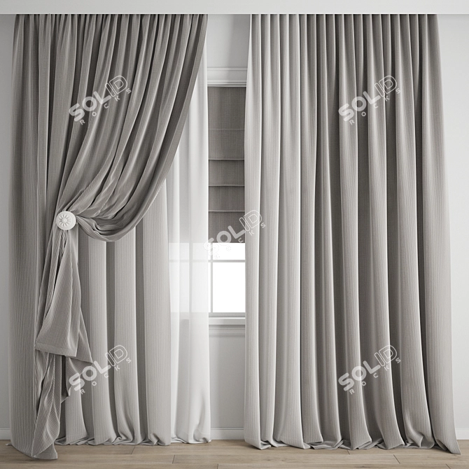 Detailed Curtain Model Set 3D model image 1