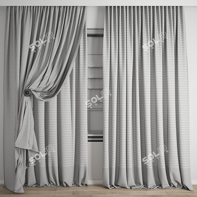 Detailed Curtain Model Set 3D model image 2