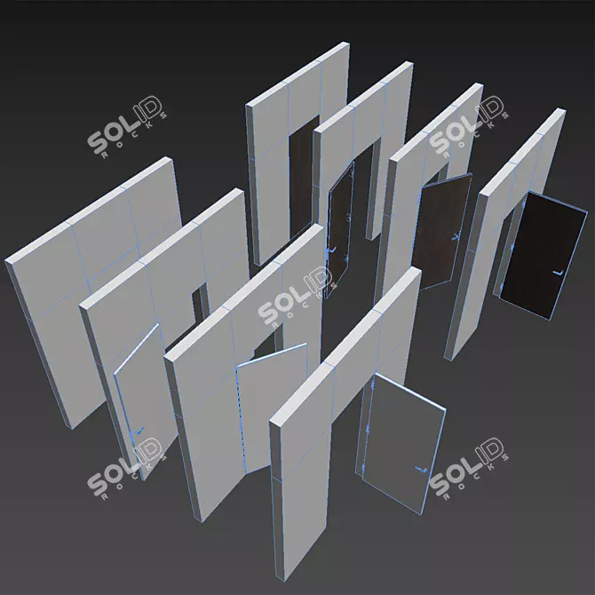 Hidden Mount Doors Bundle - 8 Designs 3D model image 7