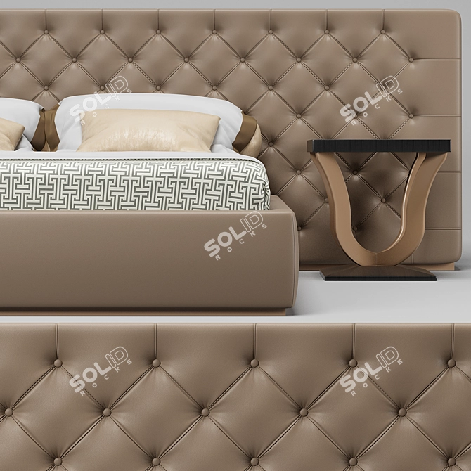 Elegant Opera Contemporary Bed Set 3D model image 3