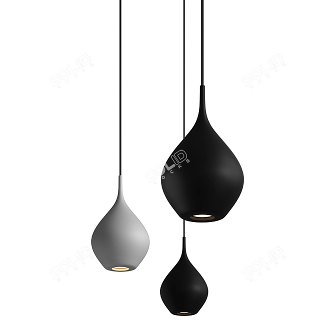  Elegant Biba Pendant Lamp 3D model image 1