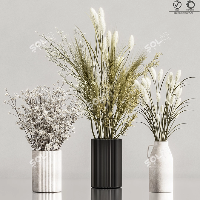 Elegant Decorative Set for Rendering 3D model image 3