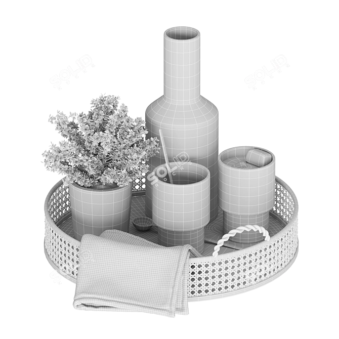 Modern Kitchen Accessories Set Kit 3D model image 5